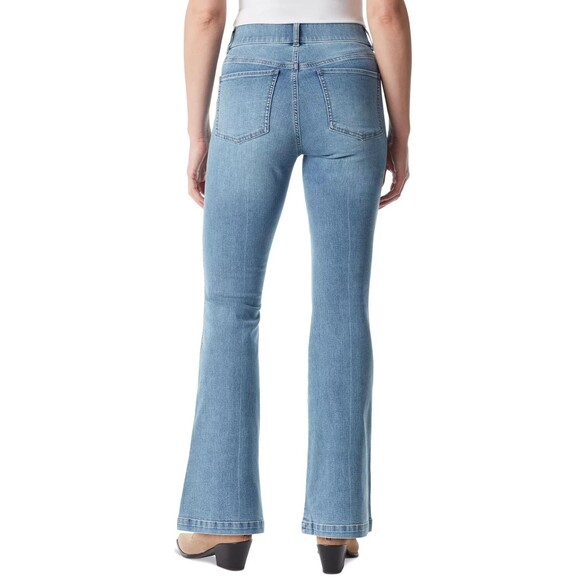 Gloria Vanderbilt Women's Shape Effect Pull-On Flared-Leg Jeans Light Blue 10S - Picture 2 of 9